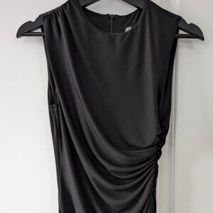 Drape black short dress